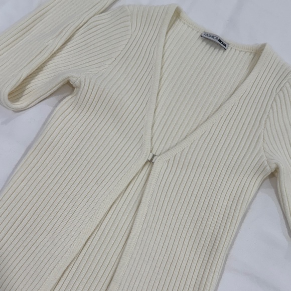 Cream Ribbed Sweater - Picture 2 of 2